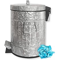 Z&Z ornamentorum Retro Kitchen Trash Can with Lid 17 Liter